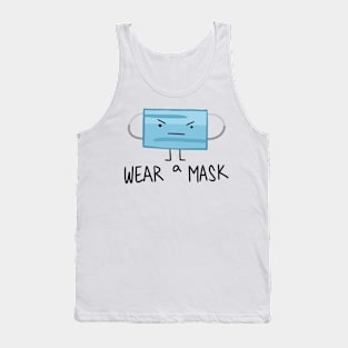 Mask Man Tells You to Wear a Mask Tank Top